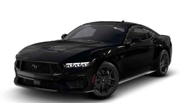 2026 Ford Mustang GT Premium in Shadow Black — front three-quarter view