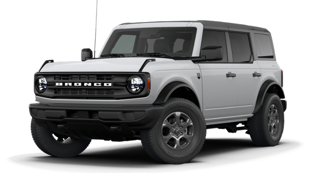 2026 Ford Bronco Big Bend in Avalanche Gray — front three-quarter view