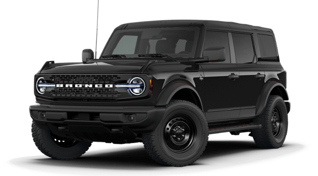 2026 Ford Bronco Outer Banks in Shadow Black — front three-quarter view