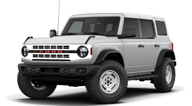 2026 Ford Bronco Heritage Edition in Avalanche Gray — front three-quarter view