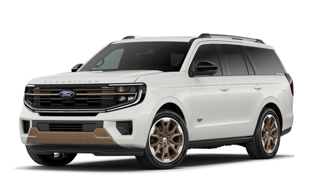 2026 Ford Expedition King Ranch in Star White Metallic Tri-Coat — front three-quarter view