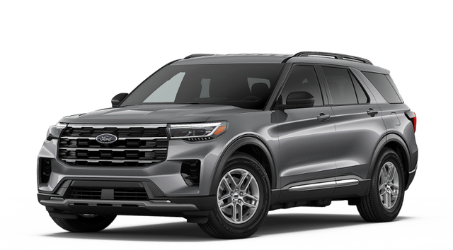 2026 Ford Explorer Active in Carbonized Gray Metallic — front three-quarter view