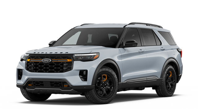 2026 Ford Explorer Tremor in Space White Metallic — front three-quarter view