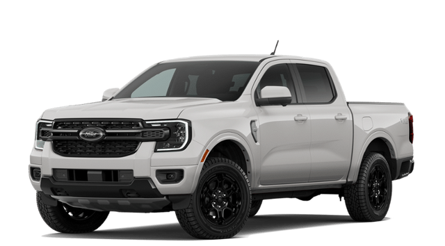 2026 Ford Ranger Lariat in Avalanche — front three-quarter view