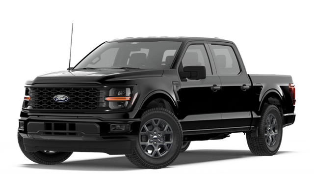 2026 Ford F-150 STX in Agate Black Metallic — front three-quarter view