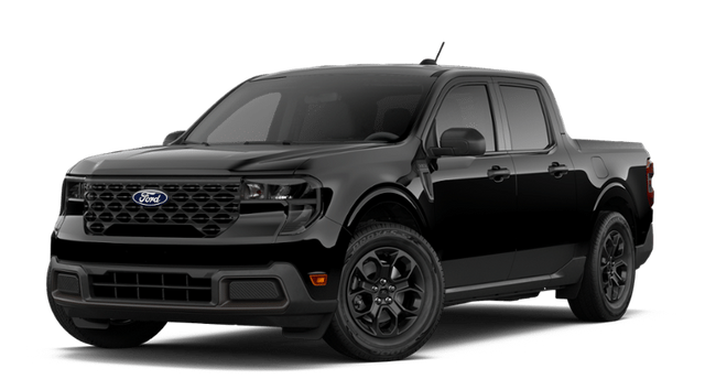 2026 Ford Maverick XLT in Shadow Black — front three-quarter view