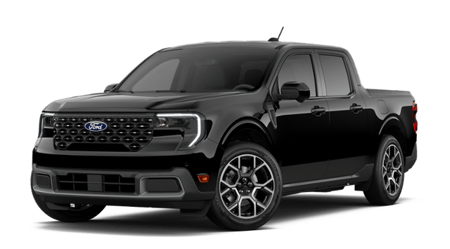 2026 Ford Maverick Lariat in Shadow Black — front three-quarter view
